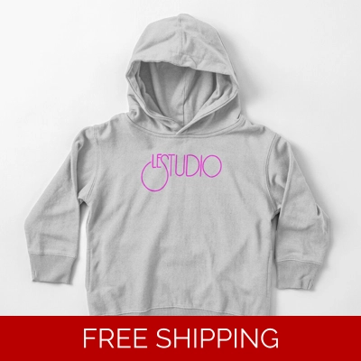 Le Studio Toddler Pullover Hoodie Hot Pink Logo